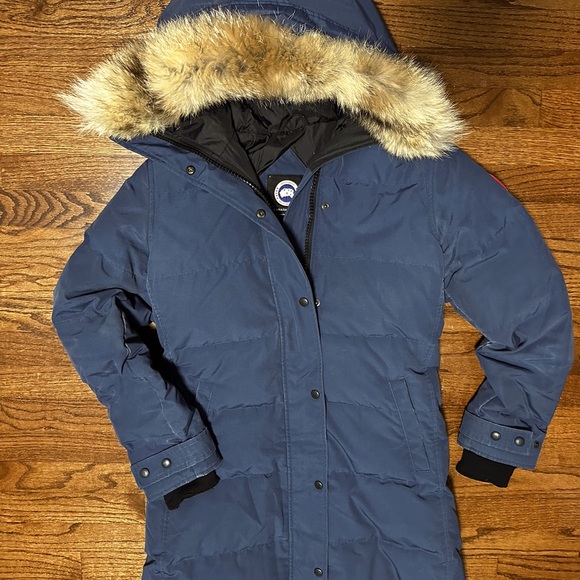 CANADA GOOSE 3802L SHELBURNE PARKA Heritage Jacket Down 625 Fur Trim Navy 🇨🇦 - Picture 1 of 15